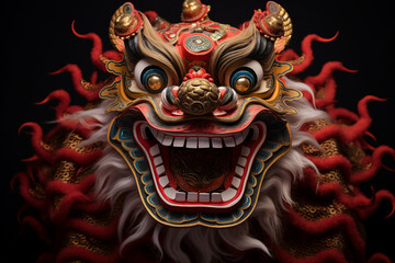 Obraz premium Traditional chinese carnival for new year lunar calendar celebration made with Generative AI tools