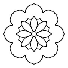 Mandala Canna Flower Art Vector