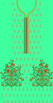 Indian Embroidery Neck and Border Design, Pattern, Patch, Embroidery Designs, Women Shirt Designs, Embroidery Allover Designs Embroidery Illustration, for Textile Clothing Design Manual artwork