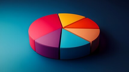 Obraz premium colourful_pie_chart_2D_high_detail