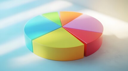 Obraz premium colourful_pie_chart_2D_high_detail