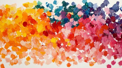 Abstract Colorful Oil Paint Strokes Artwork