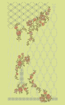 Indian Embroidery Neck and Border Design, Pattern, Patch, Embroidery Designs, Women Shirt Designs, Embroidery Allover Designs Embroidery Illustration, for Textile Clothing Design Manual artwork