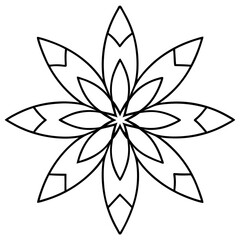 Mandala Canna Flower Art Vector
