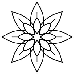 Mandala Canna Flower Art Vector