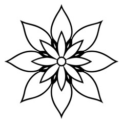 Mandala Canna Flower Art Vector