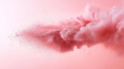 Fototapeta premium Pink Powder Explosion Abstract Art Design