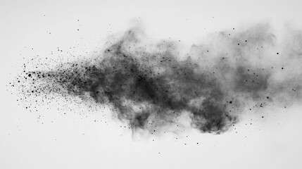 Obraz premium Black Powder Explosion Abstract Cloud Design