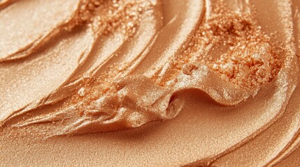 Obraz premium Shimmering Bronze Cosmetic Texture Swirled Design