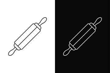 Rolling pin icon vector on White Background ,Vector Art Illustration on white background.