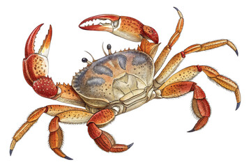 crab on white background