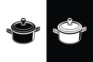Saucepan icon vector on White Background ,Vector Art Illustration on white background.