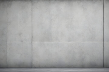 Fototapeta premium Empty concrete room with large wall and floor tiles