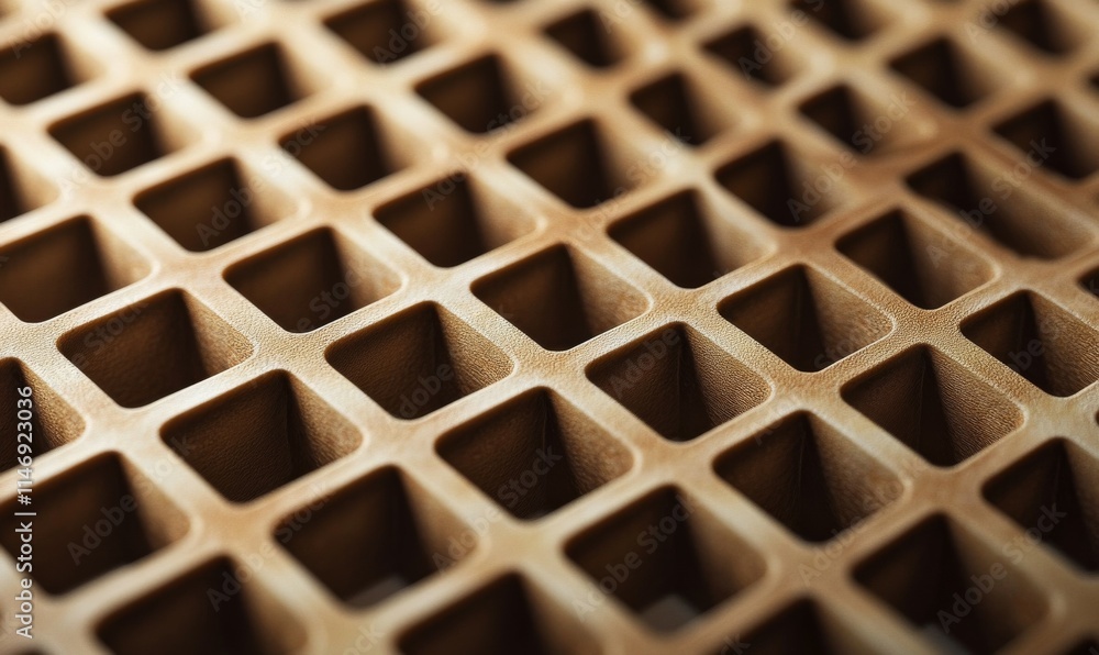 Poster cubic grids with subtle rotations, layered with mocha mousse colors and shadowed edges.