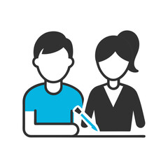 Fototapeta premium Female male couple signs icon vector 