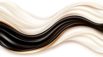 Obraz premium A black and white abstract background with wavy lines