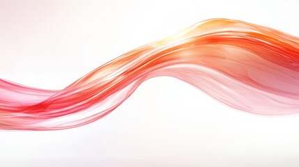 A red and orange wave on a white background