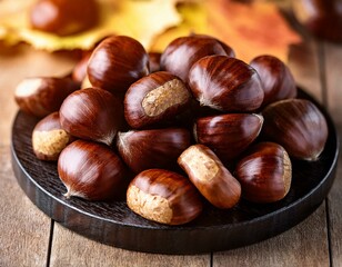 Obraz premium Generated image Chestnuts are a delightful snack during the colder months
