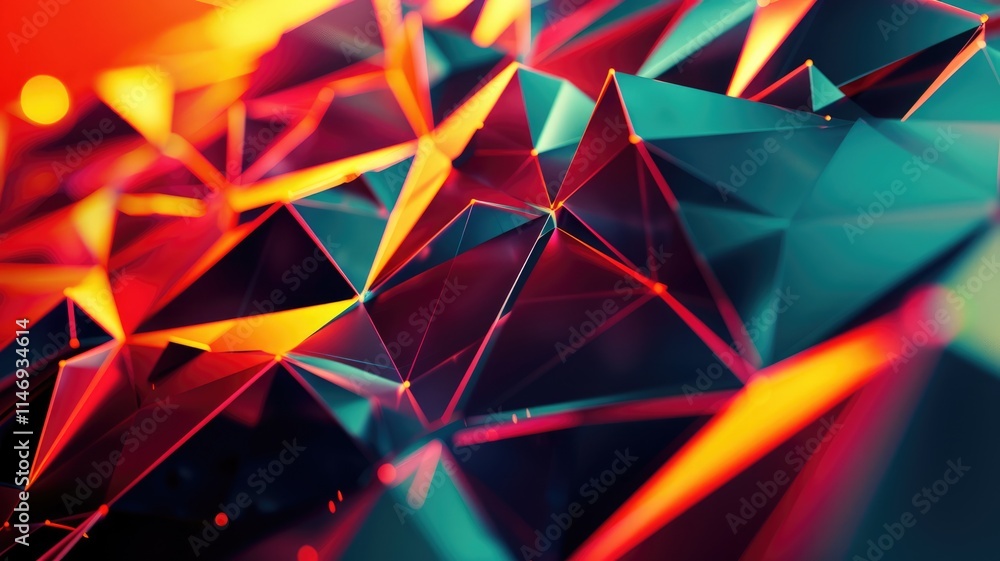 Poster abstract crystal texture effect decorated with vibrant light in modern design. seamless modern art o