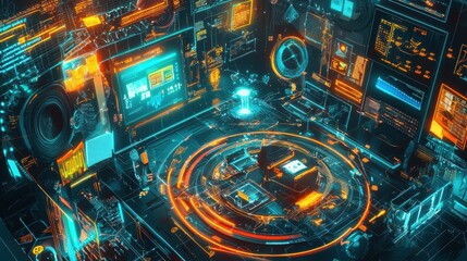 Conceptual Design of an Online Learning Platform with Futuristic Interface and Interactive Elements