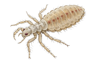 cockroach isolated on white