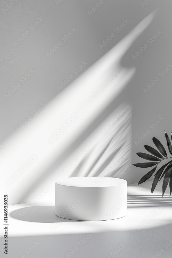 Poster subtle gradient on the white background adds depth and dimension to the composition