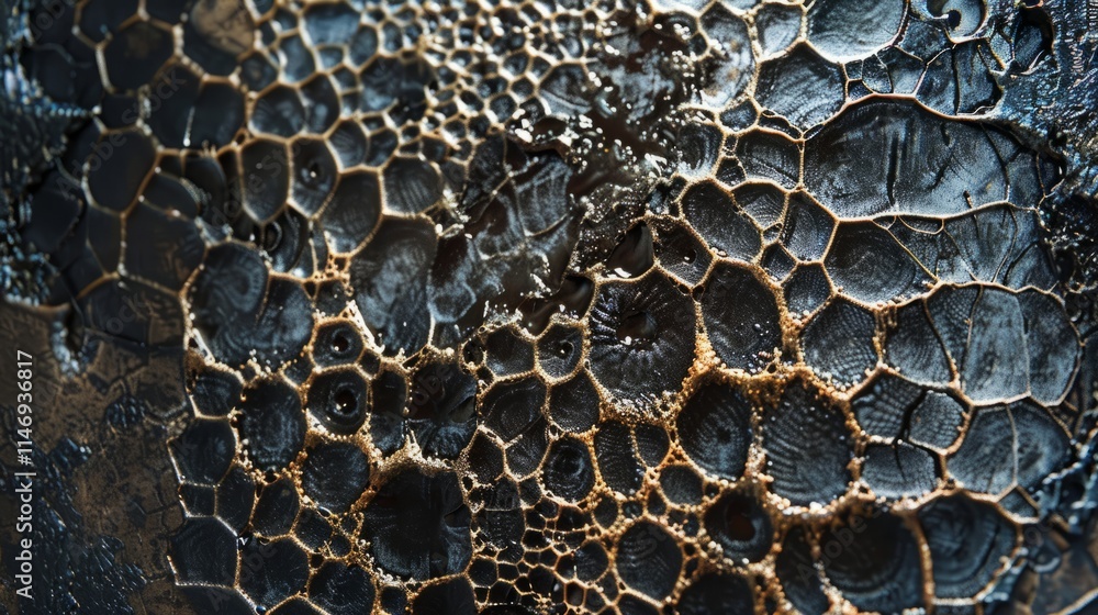 Poster top-down photograph showcasing the intricate details and visual interest of a textured surface