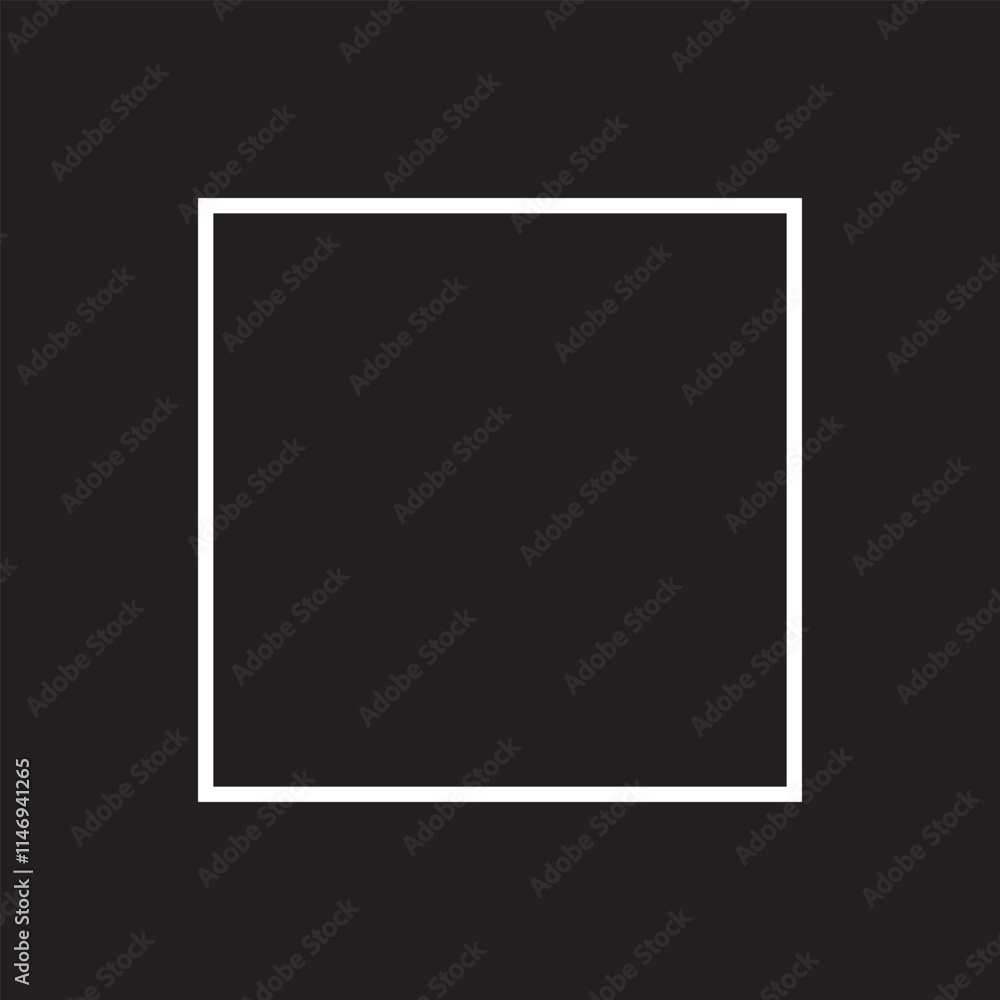 Poster square rounded sign icon. element of navigation sign icon. thin line icon for website design and dev