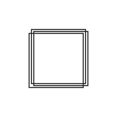 rectangular frame line icon