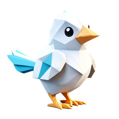 bird with a letter 3d
