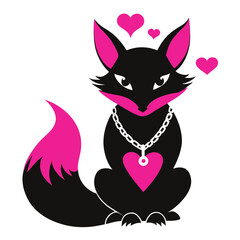 Fox with a Love-Chain Pendant.