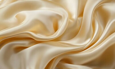 Obraz premium Gold Silk Fabric Background with Ripples and Folds. Elegant, Smooth Wedding Wallpaper.