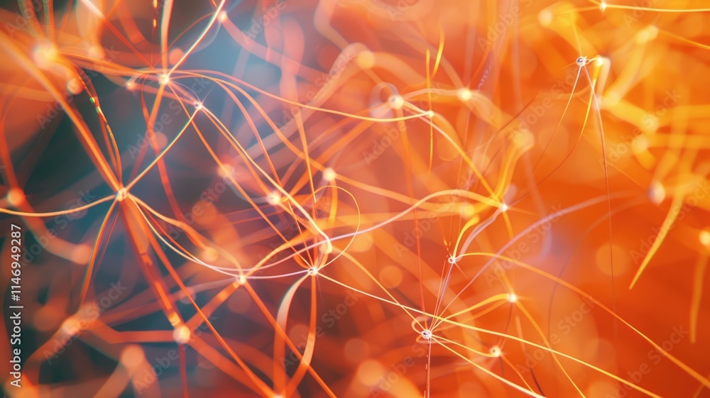 Aufkleber explore a dynamic abstract background featuring interconnected lines and vibrant colors, ideal for c