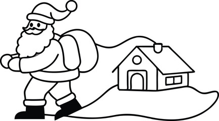 Santa Coming Down the Chimney