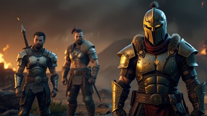 Fototapeta premium knight in armour