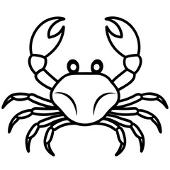 crab line art vector
