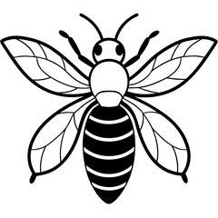 bee line art vector