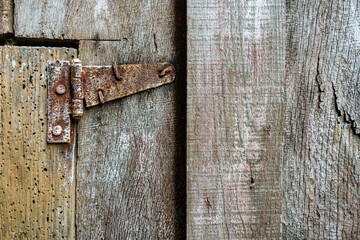 Detail of an old wall made from scraps of wood