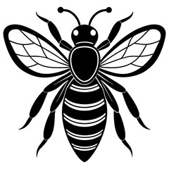 bee silhouette vector illustrator