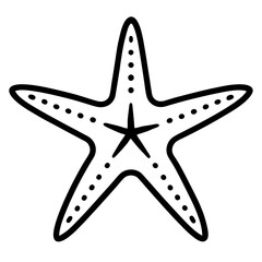 starfish line art vector