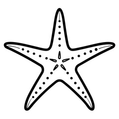 starfish line art vector