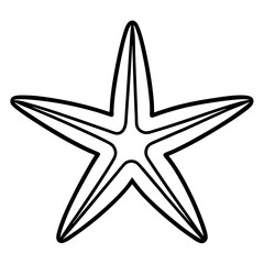 starfish line art vector