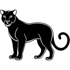 panther silhouette vector illustrator