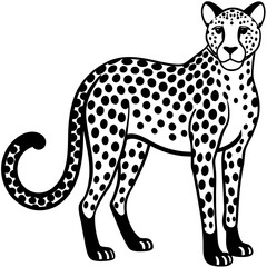 cheetah silhouette vector illustrator