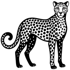 cheetah silhouette vector illustrator