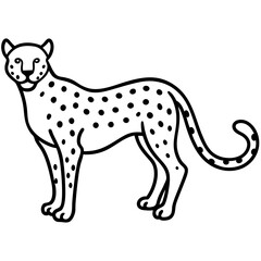 cheetah line art vector