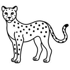 cheetah line art vector