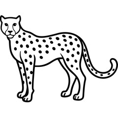 cheetah line art vector