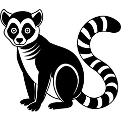 Fototapeta premium lemur silhouette vector illustrator