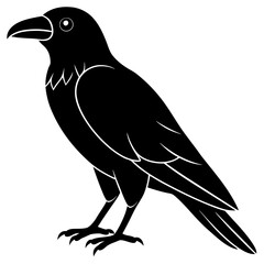 raven silhouette vector illustrator